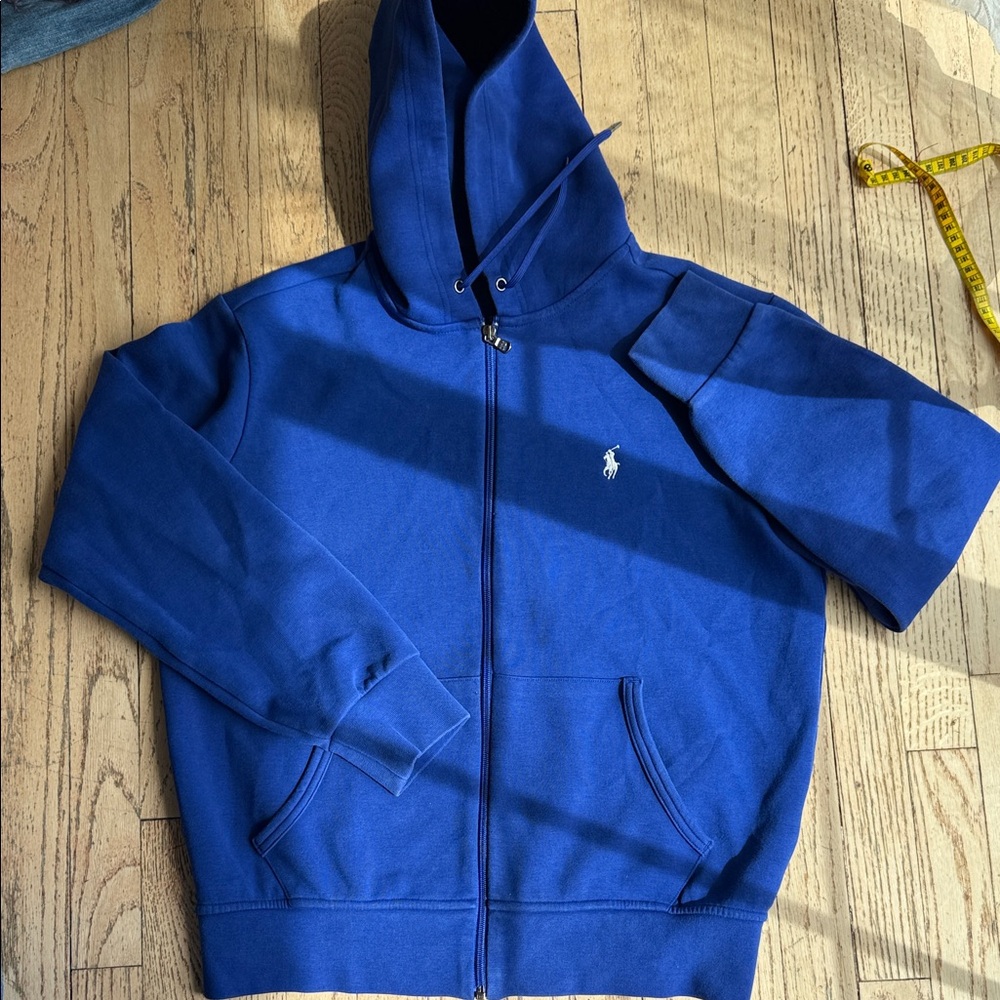 Polo Blue Hoodie with Logo Size Medium